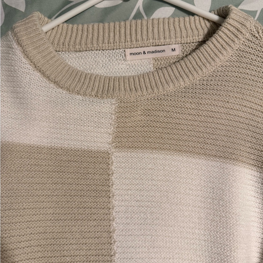 Moon & Madison Two-Tone Knit Sweater